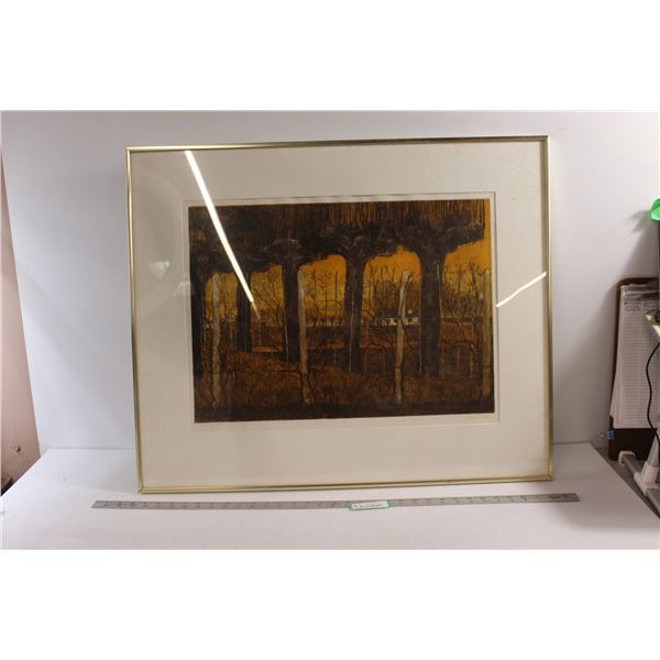 *Hand Painted Picture in Frame - 26 3/4" x 32 1/4"