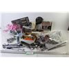 Image 1 : Hole Saws - Spray Gun Cleaning Kit - 6" Grinding Wheel - Shelving Brackets - Metric Wrenches - Misc.