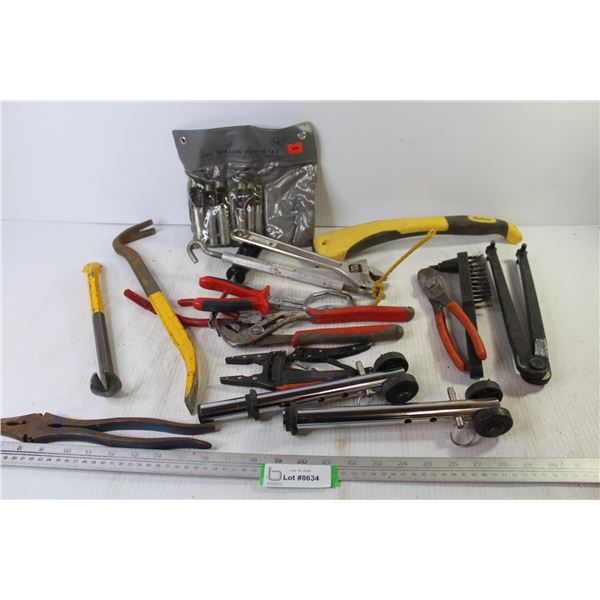 Partial Hollow Punch Set - Scraper - Prybars - Pliers - Misc. Hand Tools