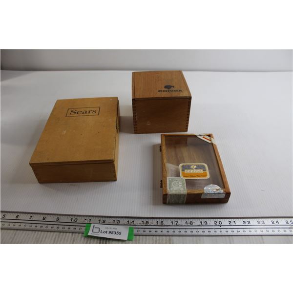 (3) Assorted Wooden Boxes