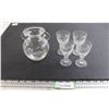 Image 1 : (4) Crystal Glasses, Glass Vase