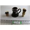 Image 1 : Silver Lustre Pitcher, Shaving Brush, Royal Doulton Beefeater Mini Cup