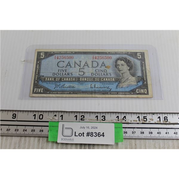1956 Canadian $5 Bill