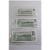 Image 5 : (3) Sequential 1973 Canadian $1 Bills