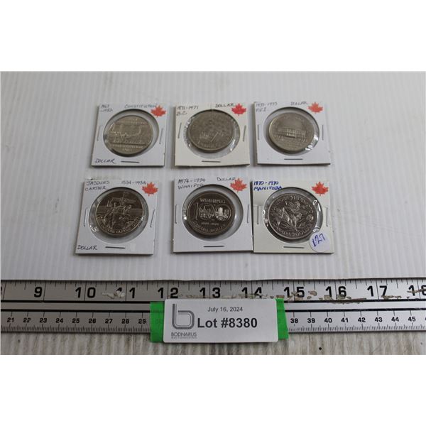 (6) Assorted Canadian Dollars