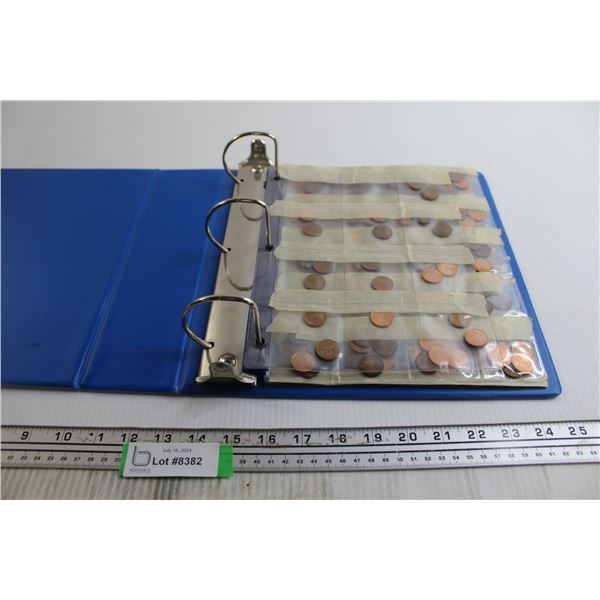Binder of Canadian Pennies - (4) Pages