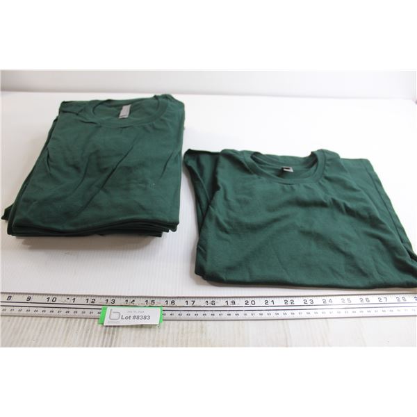 (12) Next Level Green Shirts - (1) M, (11) S