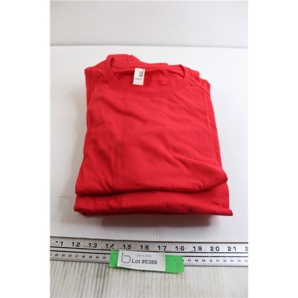 (7) Anvil Red Shirts - L, XL
