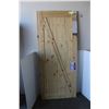 Image 2 : ** Masonite Knotty Pine Barn Door - New w/mounting hardware - 39"x84"x1 3/8"