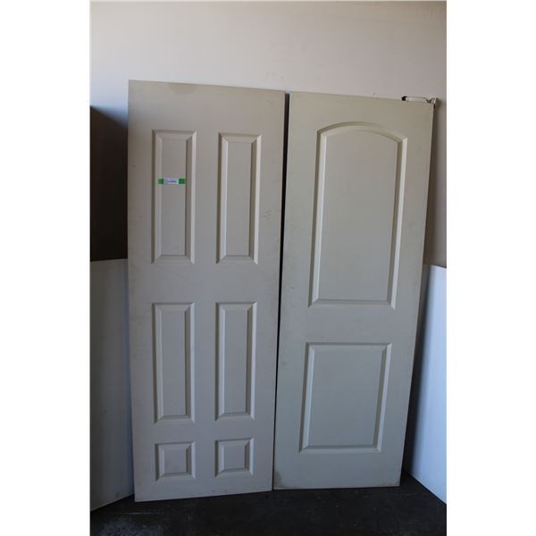 ** (2) Moulded Panel Doors - 28" x 80" x 1 3/8" - New