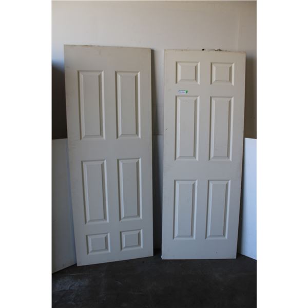 ** (2) Moulded Panel Doors - 30" x 80" x 1 3/8" - New