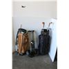 Image 1 : ** (2) Golf Bags w/ Assorted Clubs w/Wheeler