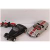 Image 2 : (7) Model/Toy Cars: Harley Davidson, Chevy Bel-air, Plymouth, Misc.