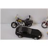 Image 4 : (7) Model/Toy Cars: Harley Davidson, Chevy Bel-air, Plymouth, Misc.