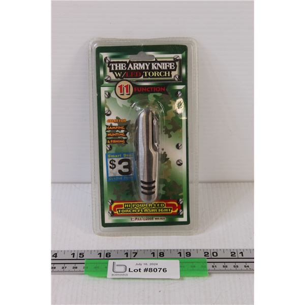 Army Knife w/LED Torch - NIB