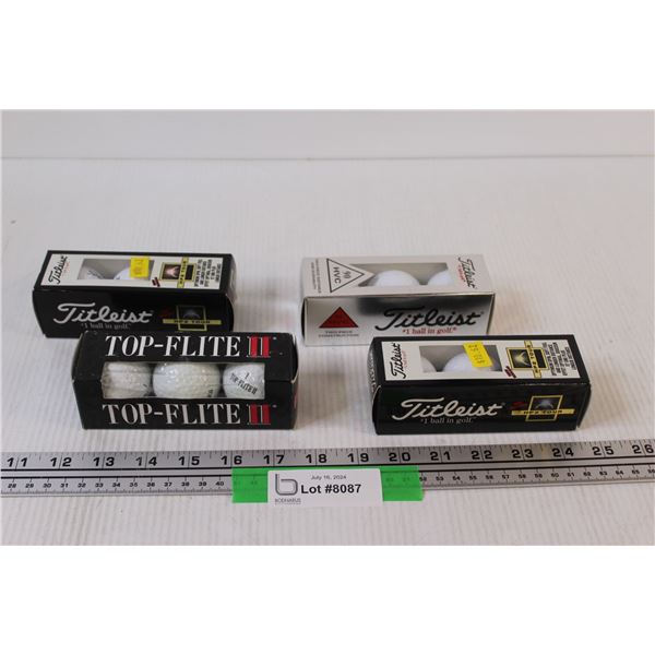 (4) Packages of Golf Balls (Total 12) - NIB