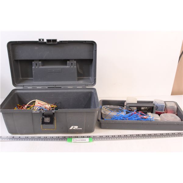 Plano Tackle Box w/Zip Ties & Electrical Supplies