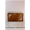 Image 1 : Vintage MCM Magazine Rack w/Wood Front (Some Scratches) - 18" x 17" x 12"