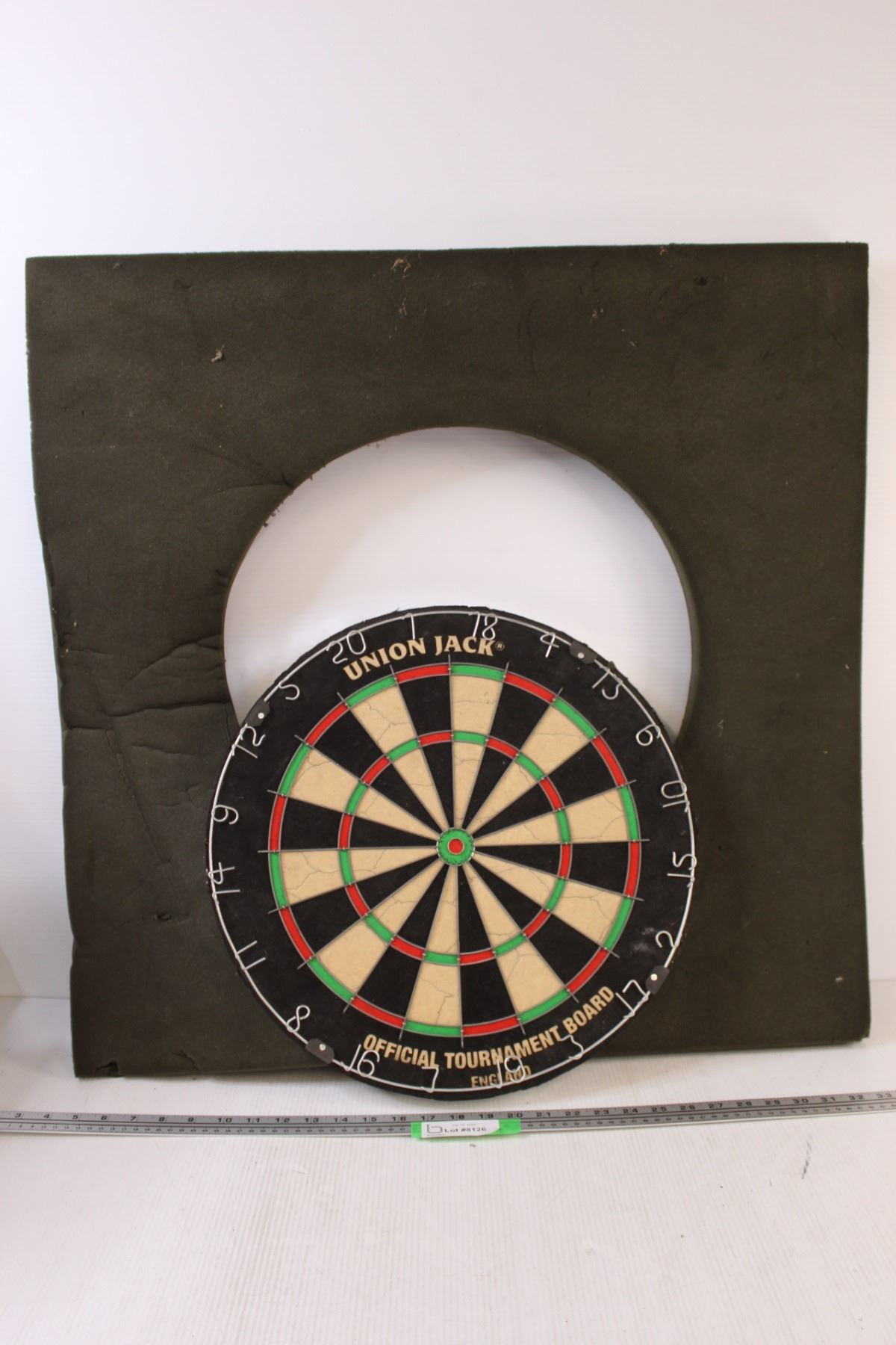 Union Jack Dart Tournament Board w/Foam Surround Bodnarus Auctioneering