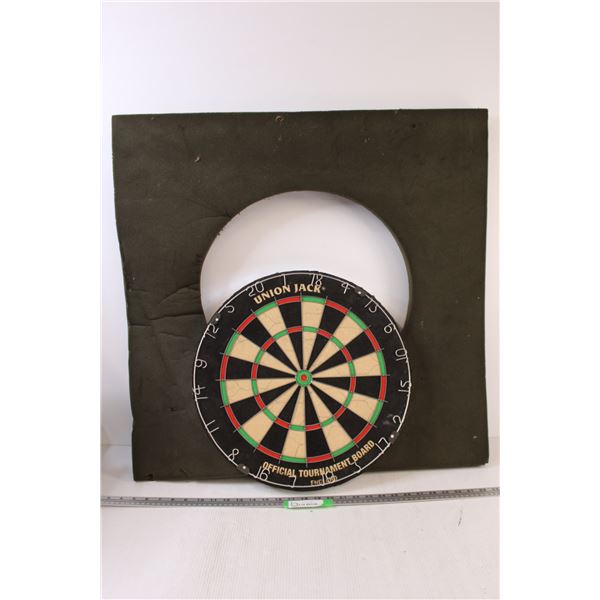 Union Jack Dart Tournament Board w/Foam Surround Bodnarus Auctioneering