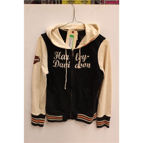 *Women's Harley Davidson Zip-Up Jacket - Size Small (Some Stains on Sleeves as pictured)
