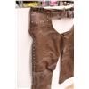 Image 4 : Women's Leather Motorcycle Chaps - Size Medium