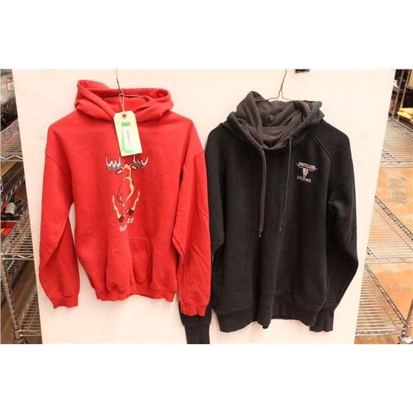 (2) Youth Sweaters: Red Moose -Size Medium & Western Bunnyhug - Size Large