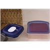 Image 3 : Lot: Ziploc Containers - Various Sizes in Wicker Basket