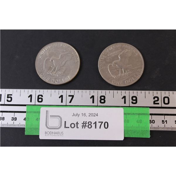 (2) 1972 United States Eisenhower Dollar Collector Coins