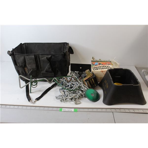 Tool Bag, Winch and Chains