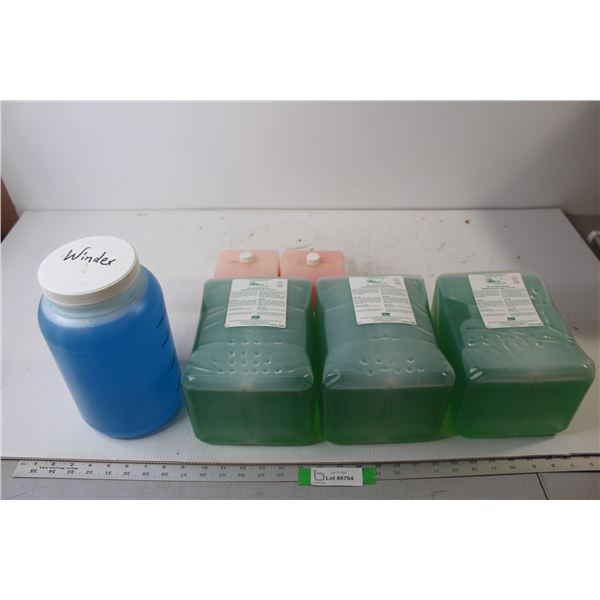 (3) Hair and Body Shampoo, (2) Lotions for Hands and Windex