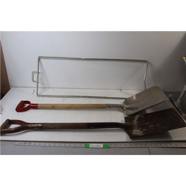 *(2) Shovels and Garbage Bag Stand