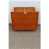 Image 1 : ** MCM Style Home-Built Three Drawer Dresser (No Top & Legs Missing Metal Cups) - 33" x 19" x 30"