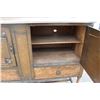 Image 4 : ** Antique Buffet w/Mirrored Backplate (Some Wear & Repair  Needed) - 19" x 48" x 38"