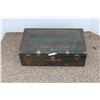 Image 1 : ** Antique Metal Trunk (Some Wear) - 28" x 16" x 9"