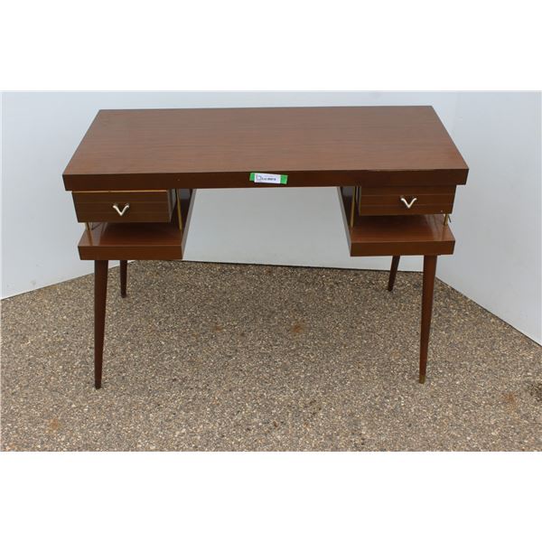 ** MCM Desk w/Two Drawers - 41.5" x 17" x 30"