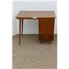 Image 1 : ** MCM Desk w/Three Drawers, Arborite Top (Some Wear/Damage) - 20" x 36" x 29.5"