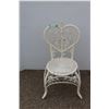 Image 1 : ** White Wicker Chair (Loose Cross Brace)