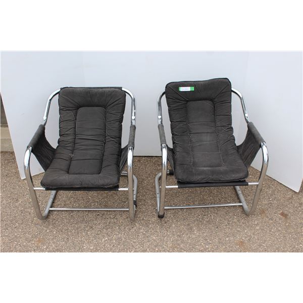 ** (2) Chrome Chairs , as is