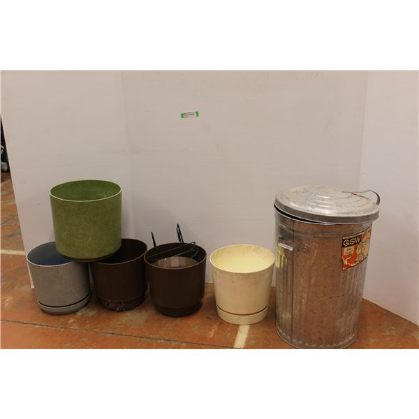 *Metal Garbage Bin and Garden Misc.