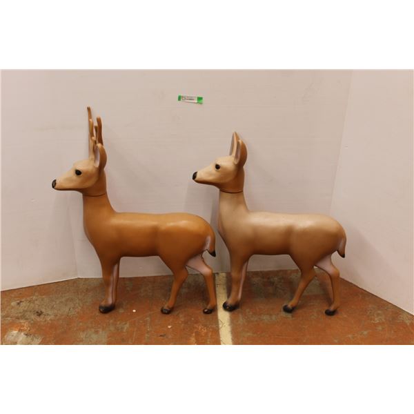 *(2) Plastic Christmas Decorations