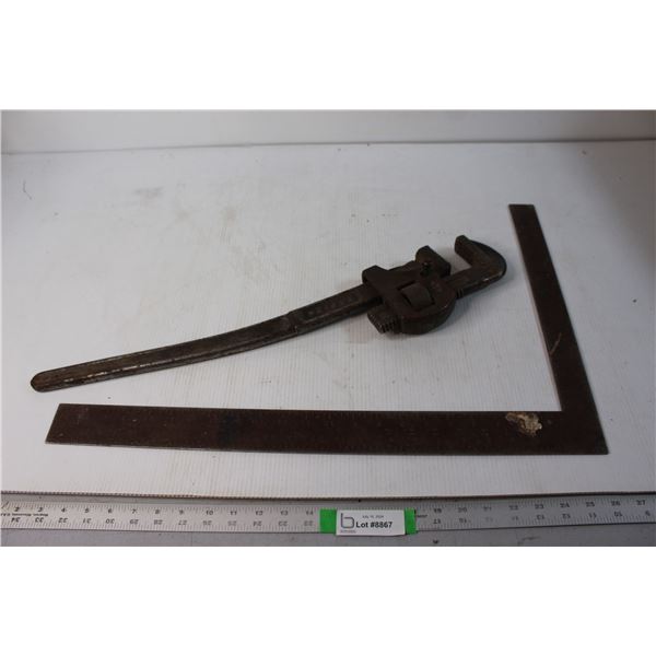 Carpenters Square and Plumbers Wrench