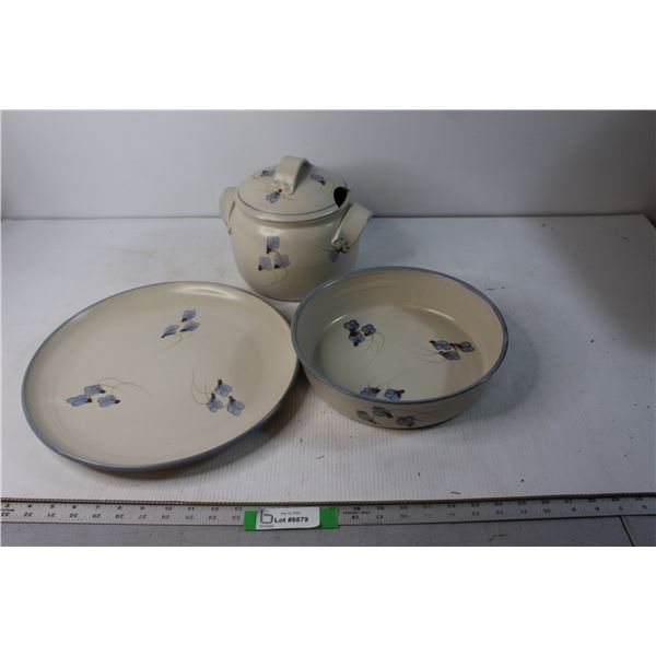 Soup Tureen and Serving Dishes - Chipped