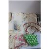 Image 4 : Assorted Table Cloths, Mats and Baby Bonnet