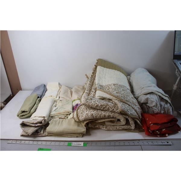 Assorted Pillow Cases, Blanket and Bed Sheet