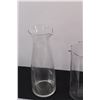 Image 4 : (3) Clear Glass Pitchers - Various Sizes