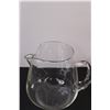 Image 4 : (3) Clear Glass Pitchers - Various Sizes