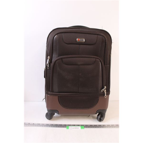 Macini Rolling & Expanding Suitcase - 21" x 9" x 8" & Pillow