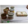 Image 1 : (4) Assorted Tobacco Tins, (2) Spaghetti & Meatball Tins, Cigar Box