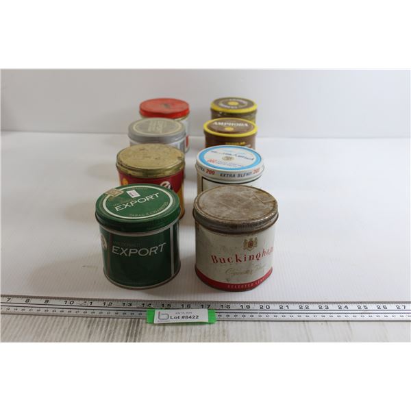 (8) Assorted Tobacco Tins